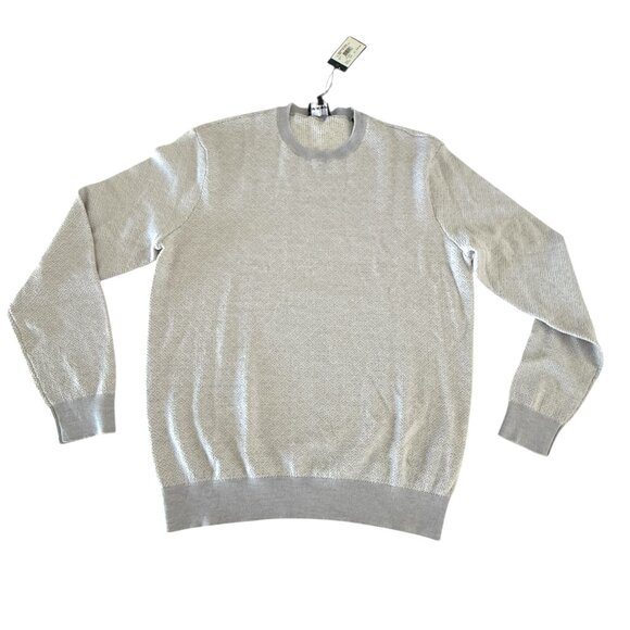 Emporio Armani 100% Virgin Wool Gray Men's crewneck sweater, Size XL - Picture 12 of 14